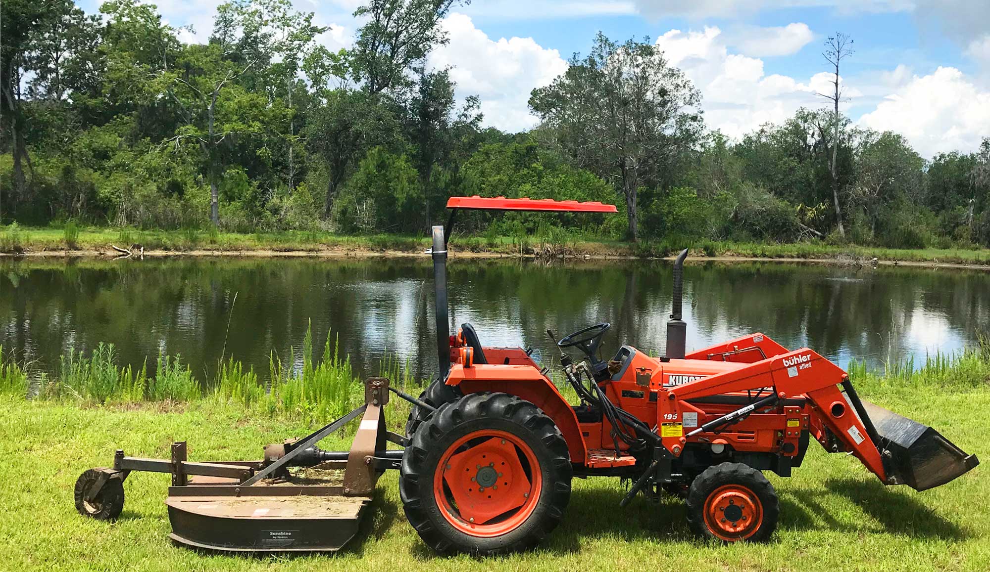 Tractor canopies and mower canopies  by SunGuard USA are cooler and protect you from the sun.